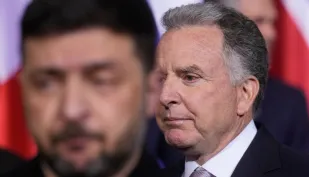 Steve Witkoff i Wołodymyr Zełenski Fot. PAP/EPA/MARKUS SCHREIBER