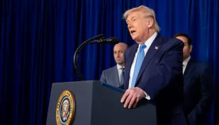 Donald Trump. Fot. EPA/NICOLE COMBEAU / POOL