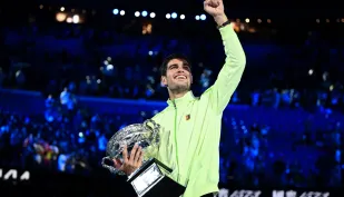 Carlos Alcaraz. Fot. PAP/EPA/JOEL CARRETT