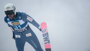 Piotr Żyła. Fot. PAP/EPA/	FABIAN STRAUCH