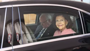 Szwedzka para królewska w Polsce Fot. PAP/Szymon Pulcyn