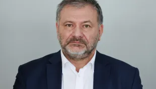 Minister sprawiedliwości, prokurator generalny Waldemar Żurek w siedzibie Polskiej Agencji Prasowej. Fot. PAP/Albert Zawada