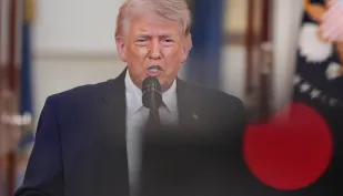 Prezydent USA Donald Trump. Fot. PAP/EPA/ALEX BRANDON / POOL