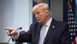 Prezydent USA Donald Trump. Fot. PAP/EPA/YURI GRIPAS / POOL