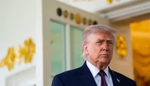 Prezydent USA Donald Trump. Fot. PAP/EPA/	SALWAN GEORGES / POOL