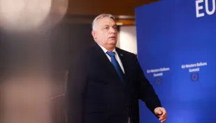 Viktor Orban, fot. PAP/EPA/Olivier Hoslet