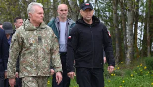 Prezydent Karol Nawrocki i prezydent Litwy Gitanas Nauseda. Fot. PAP/Artur Reszko