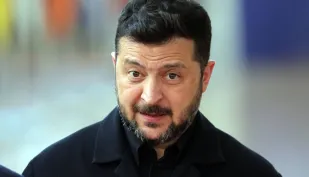 Wołodymyr Zełenski Fot. PAP/EPA/OLIVIER MATTHYS