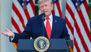 Donald Trump Fot. PAP/EPA/AARON SCHWARTZ / POOL