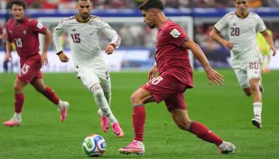 Mecz Hiszpania - Portugalia Fot. PAP/EPA/JEFFREY MCWHORTER