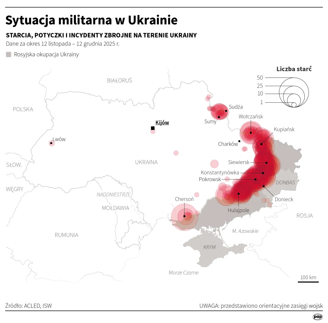 Sytuacja militarna w Ukrainie, autor: PAP/Mateusz Czernek