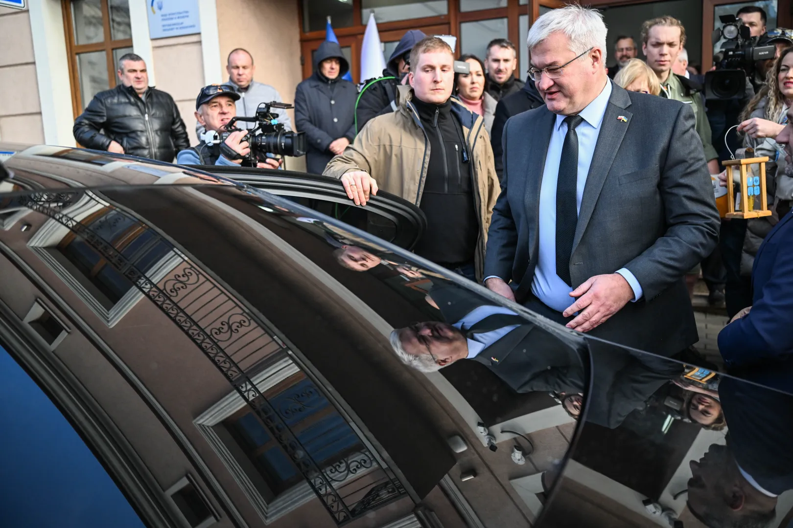 W Rzeszowie otwarto pierwszą placówkę dyplomatyczną Ukrainy. Fot. PAP/Darek Delmanowicz
