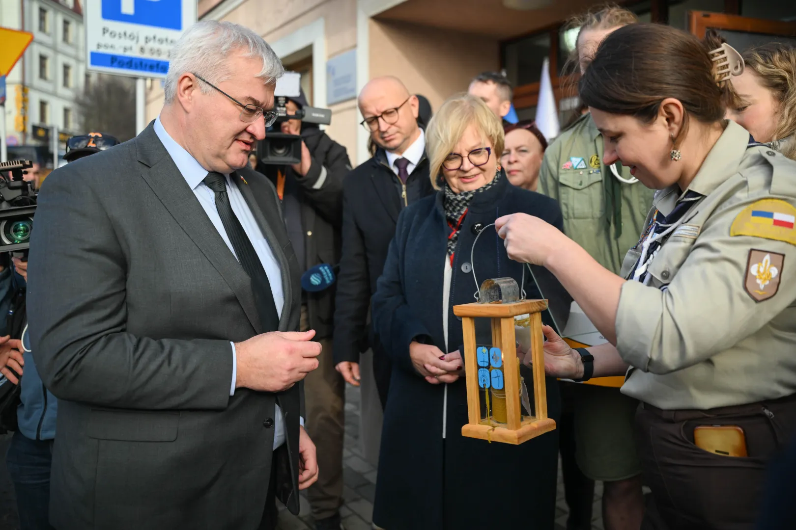 W Rzeszowie otwarto pierwszą placówkę dyplomatyczną Ukrainy. Fot. PAP/Darek Delmanowicz