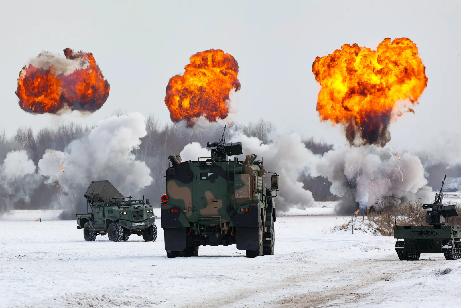 Testy bezzałogowych systemów uzbrojenia Fot. PAP/Paweł Supernak