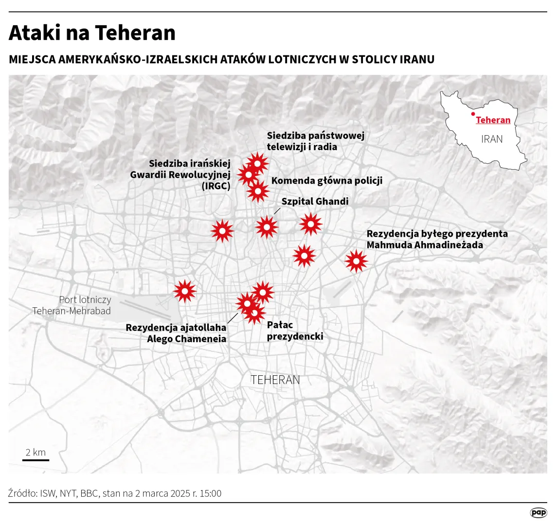 Ataki na Teheran, autor: PAP/Michał Czernek