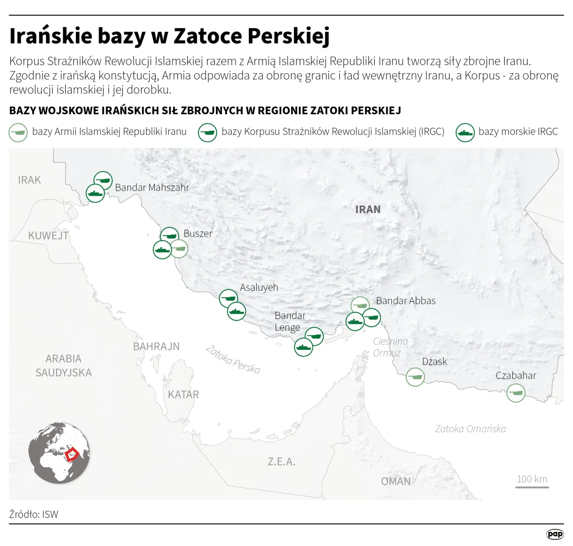 Irańskie bazy w Zatoce Perskiej. Autor: Michał Czernek