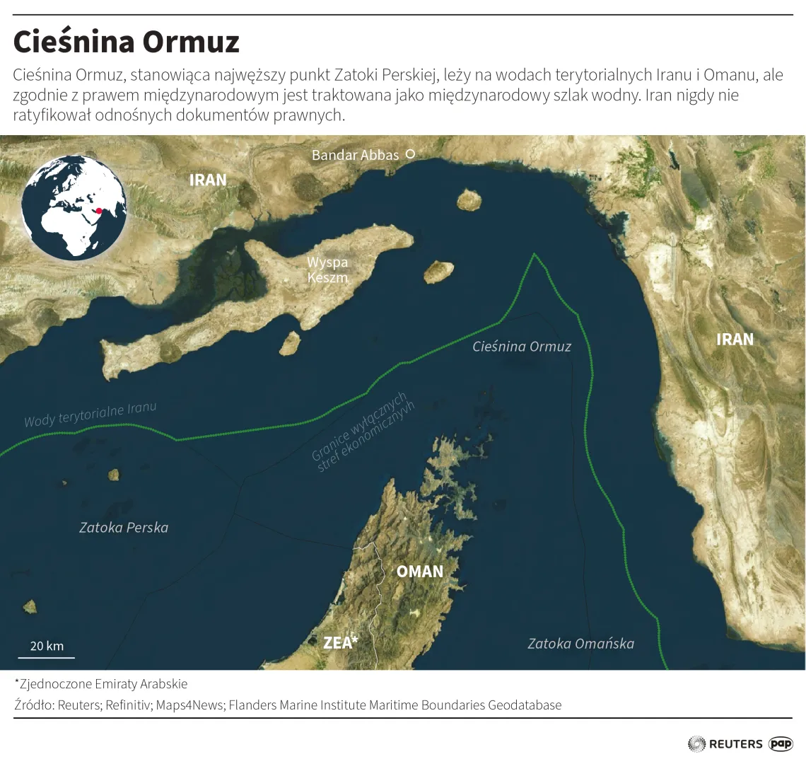 Cieśnina Ormuz. Autor: Adam Ziemienowicz