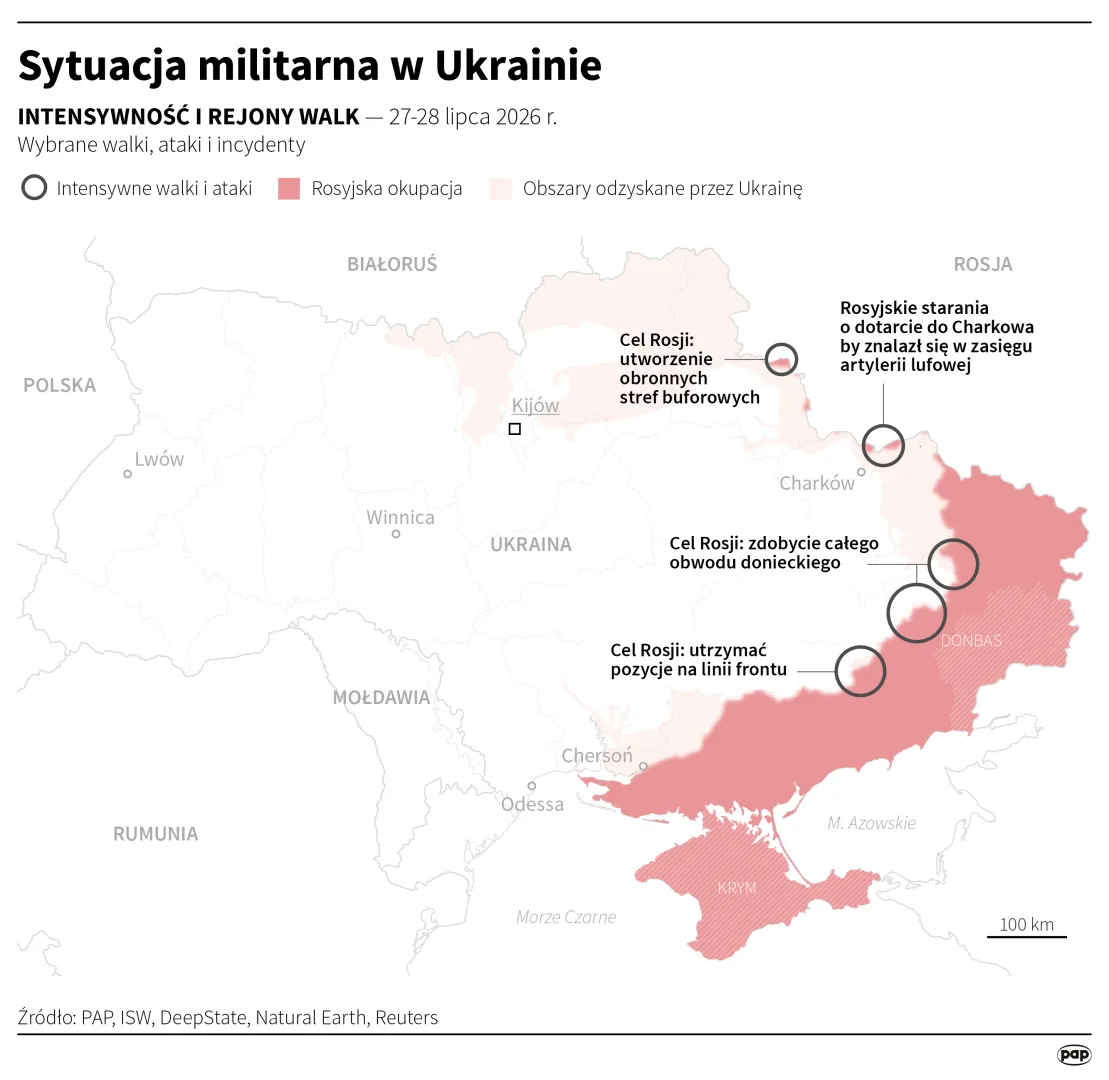 Sytuacja militarna w Ukrainie. Autor: Adam Ziemienowicz