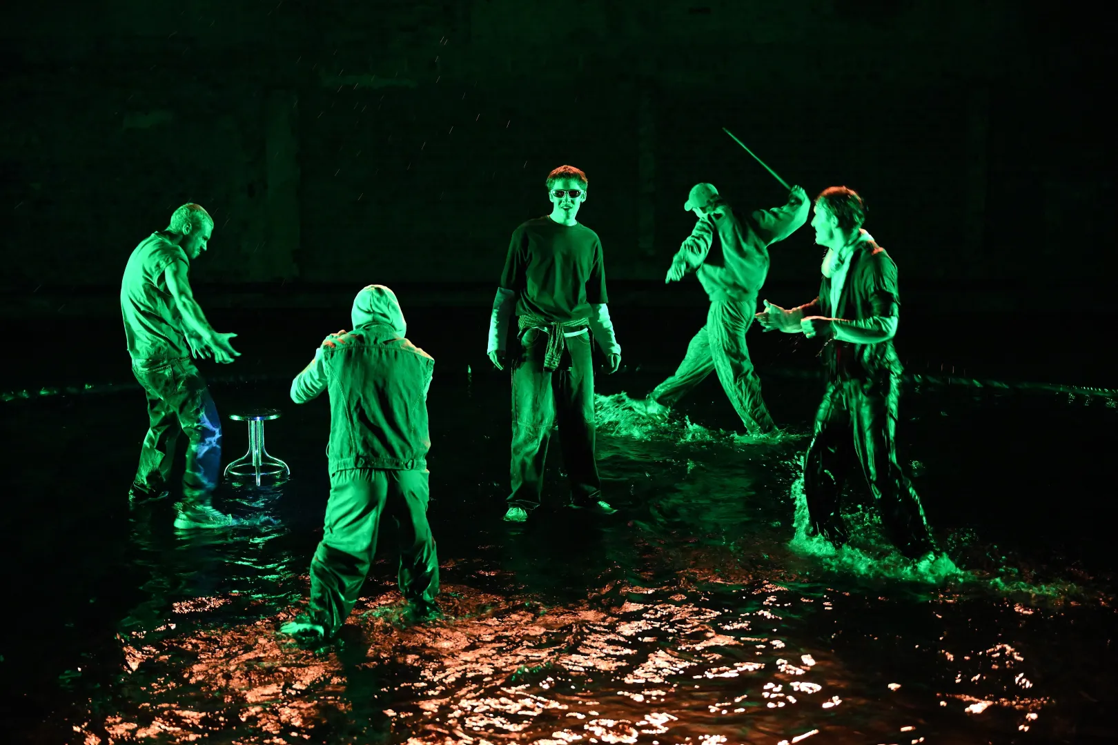 Próba medialna musicalu "Little" w reżyserii Małgorzaty Wdowik  w Centrum Sztuk Performatywnych "Piekarnia" Instytutu Grotowskiego we Wrocławiu. Fot. PAP/Maciej Kulczyński