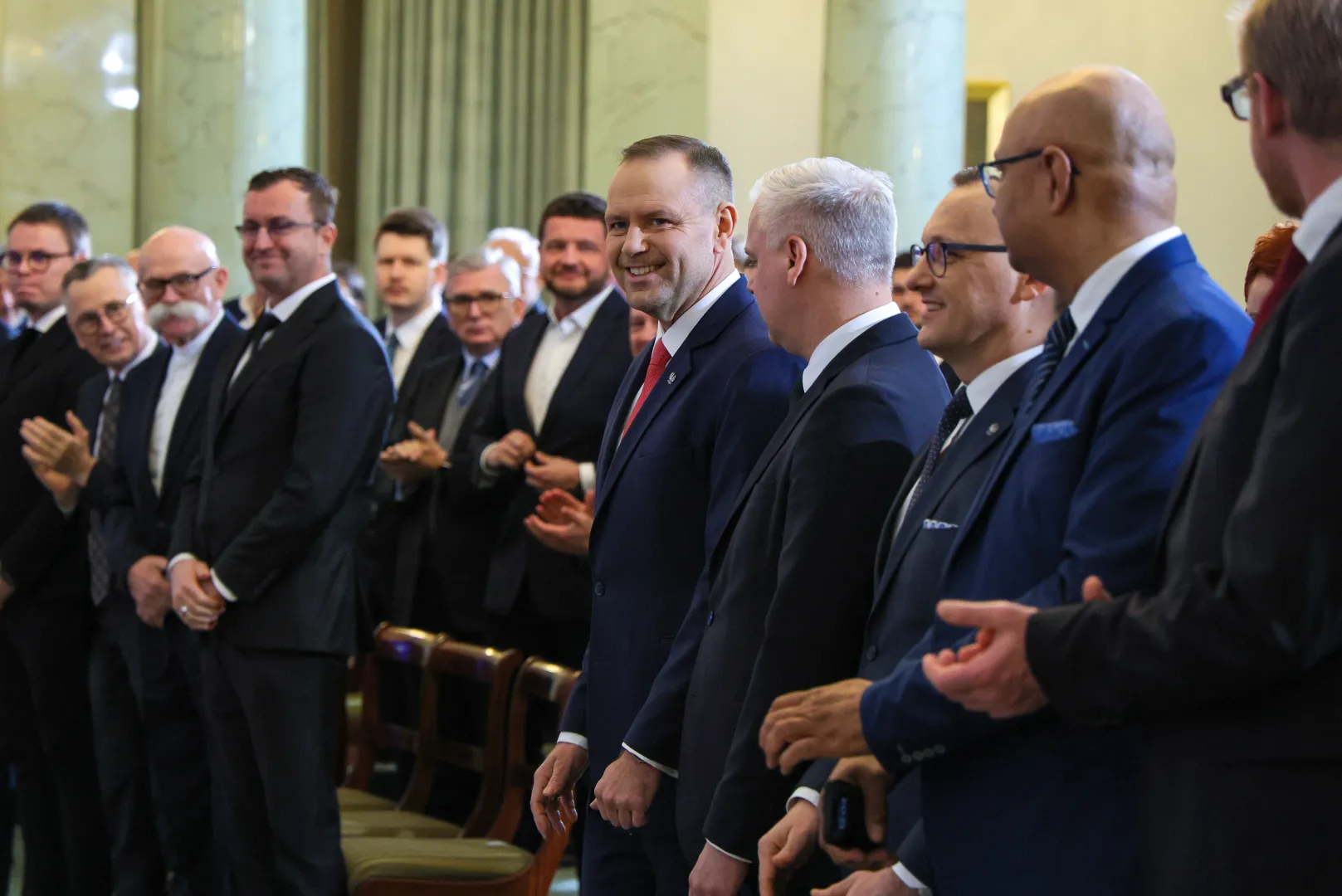 Prezydent Karol Nawrocki z członkami nowo powołanej Rady ds. Biznesu. Fot. PAP/Paweł Supernak 