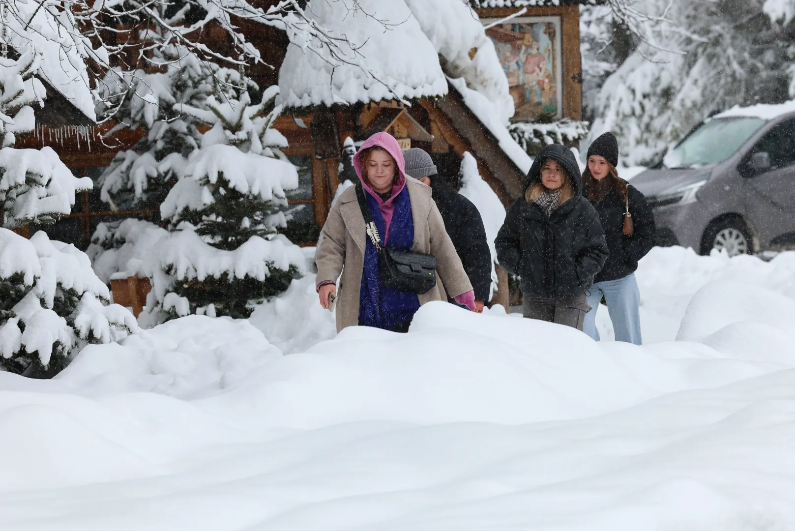Powrót zimy w Zakopanem. Fot. PAP/Grzegorz Momot