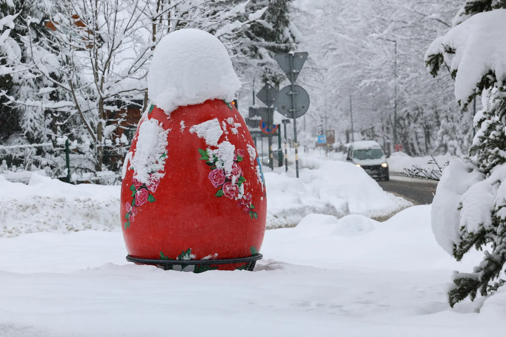 Powrót zimy w Zakopanem. Fot. PAP/Grzegorz Momot