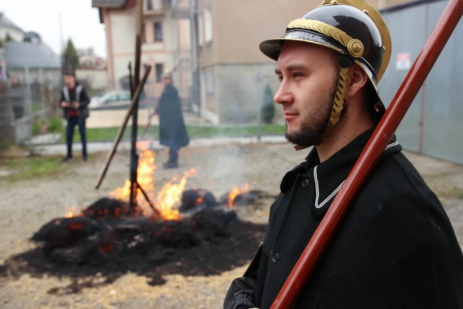 Pochód z Judoszem na ulicach Skoczowa. Fot. PAP/Jarek Praszkiewicz