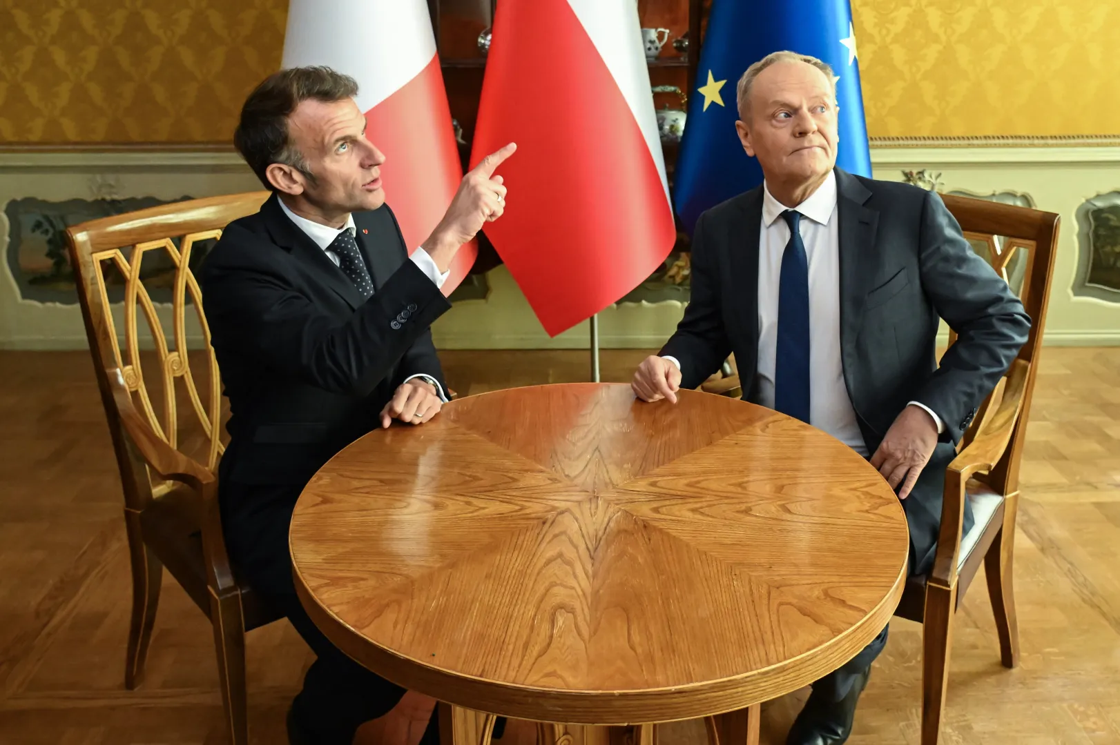 Emmanuel Macron, Donald Tusk. Fot. PAP/Andrzej Jackowski
