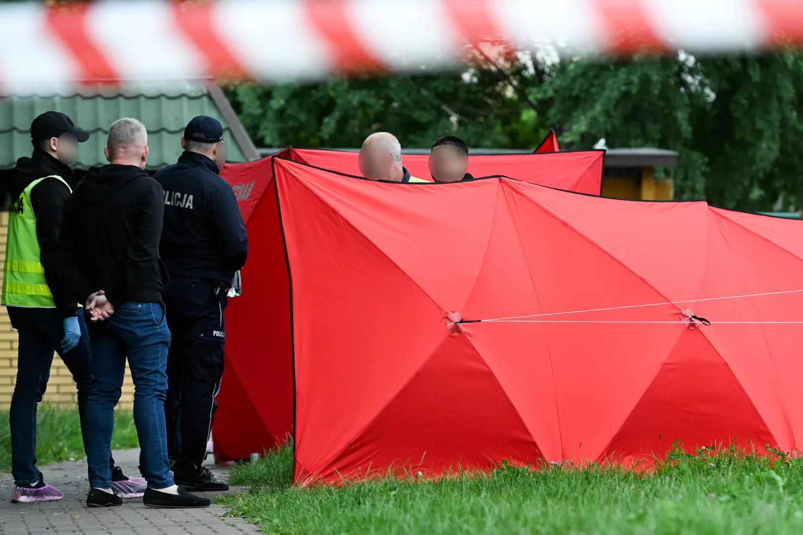 Miejsce strzelaniny przy ulicy Królowej Jadwigi w Białej Podlaskiej. Fot. PAP/Wojtek Jargiło