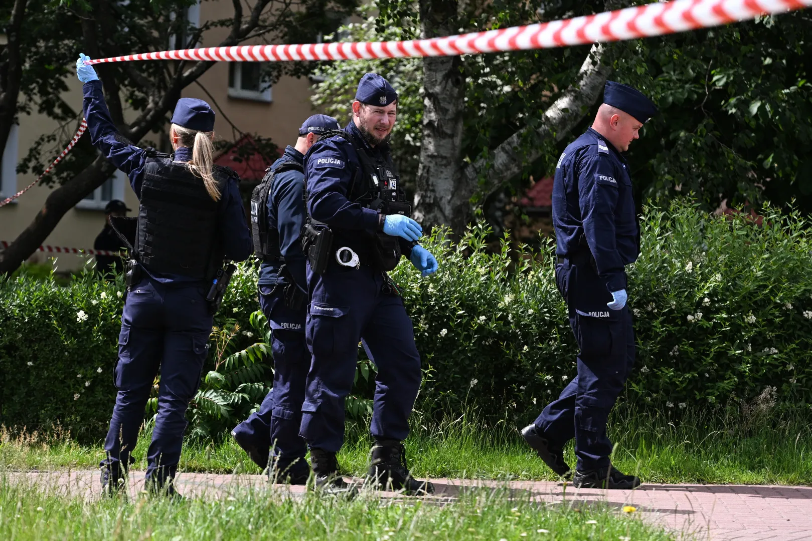 Miejsce strzelaniny przy ulicy Królowej Jadwigi w Białej Podlaskiej. Fot. PAP/Wojtek Jargiło