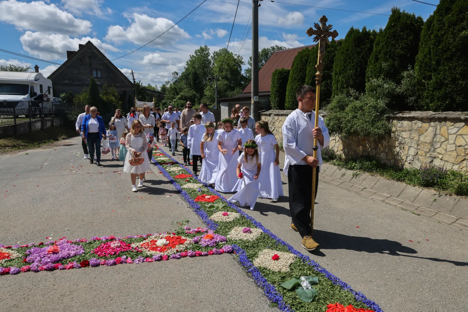 Procesja w Boże Ciało w miejscowości Klucz. Fot. PAP/Krzysztof Świderski