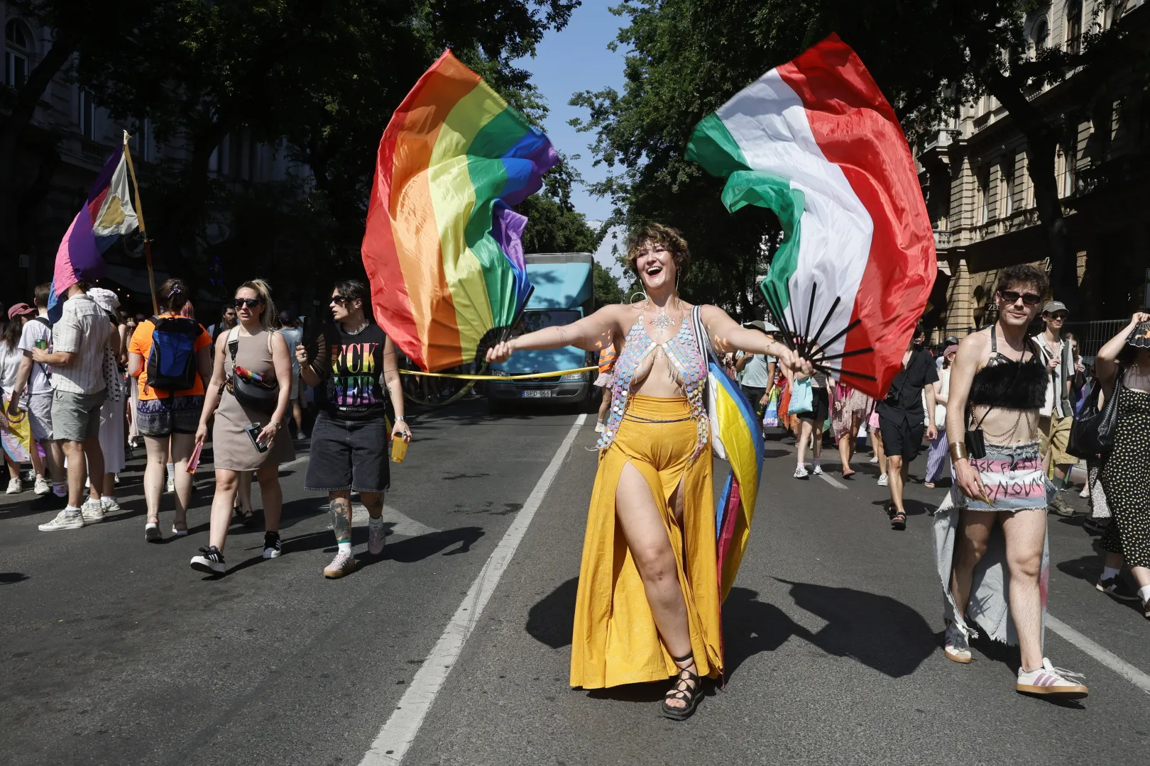 Parada Równości w Budapeszcie. Fot. EPA/Zoltan Kocsis