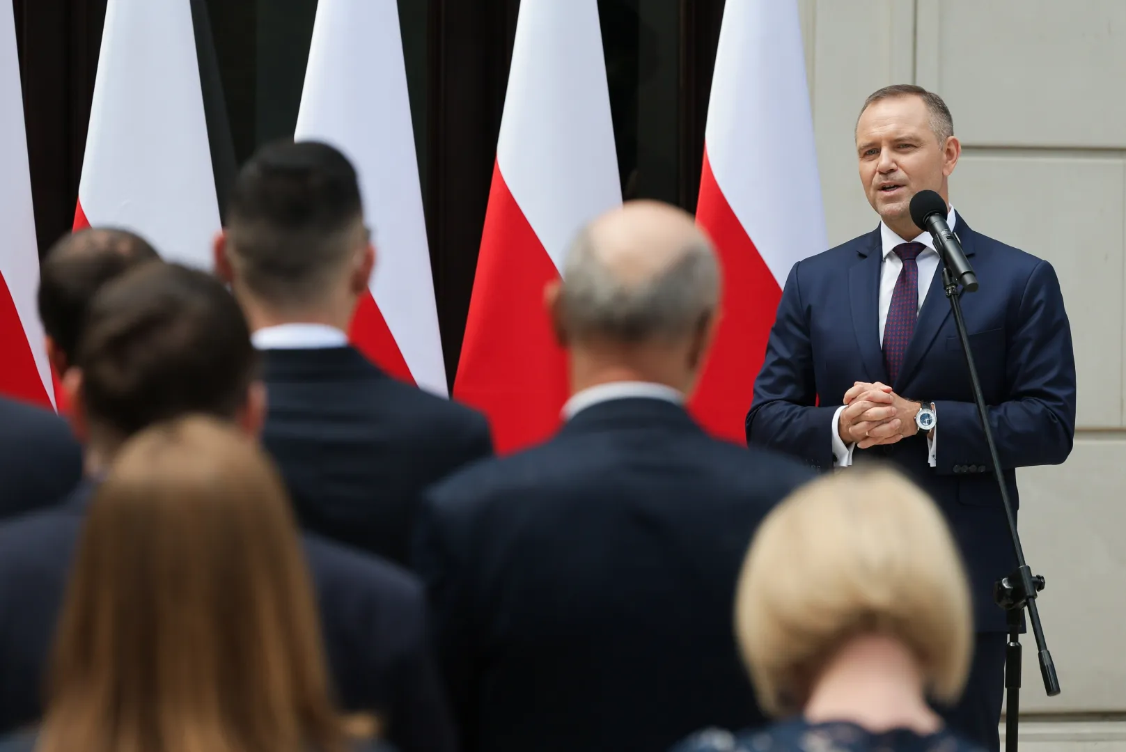 Prezydent RP Karol Nawrocki przemawia podczas uroczystości wręczenia nominacji profesorskich w Pałacu Prezydenckim w Warszawie. Fot. PAP/Paweł Supernak