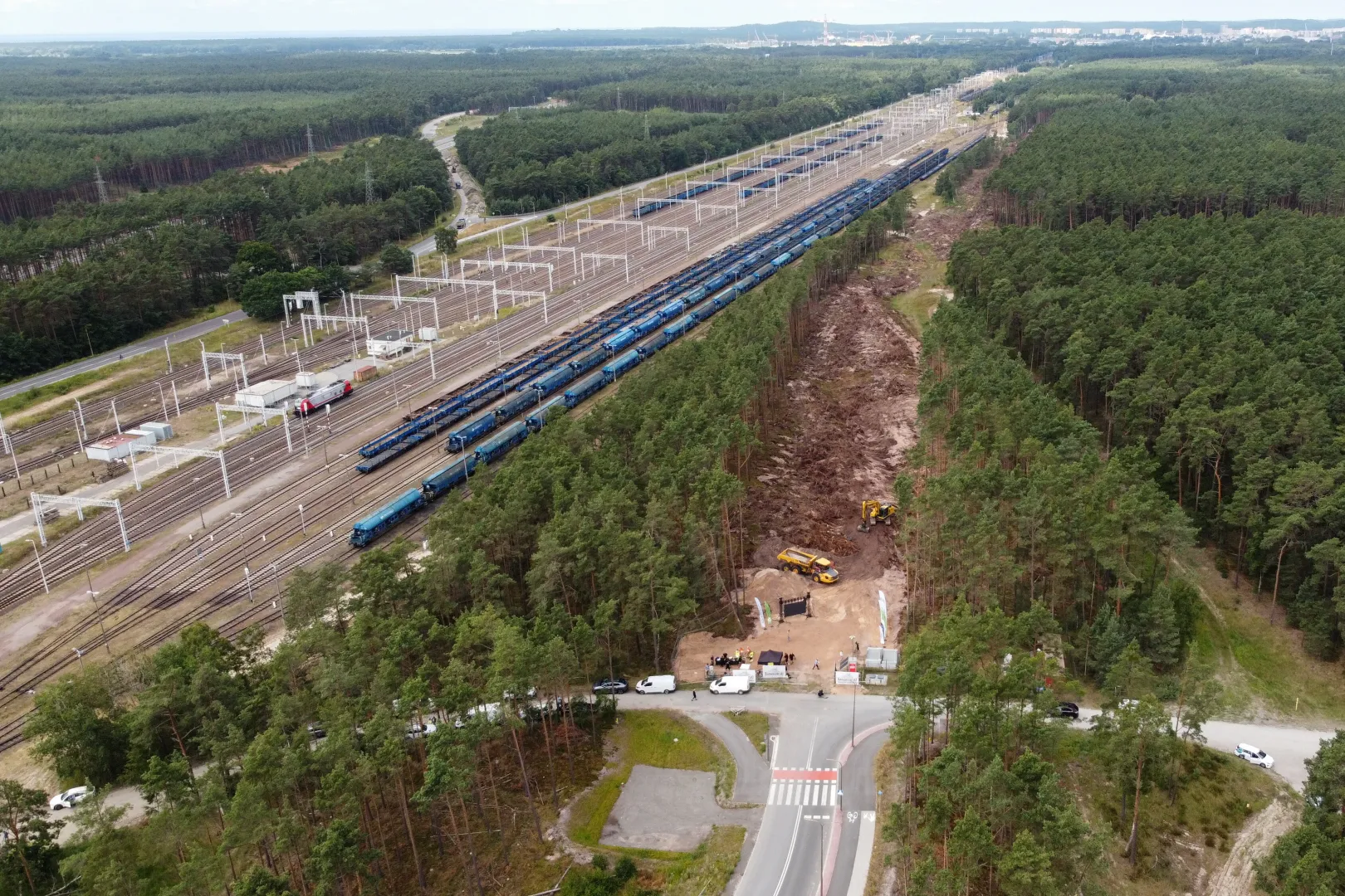 Inauguracja budowy Głębokowodnego Terminala Kontenerowego Przylądek Pomerania. Fot. PAP/Marcin Bielecki