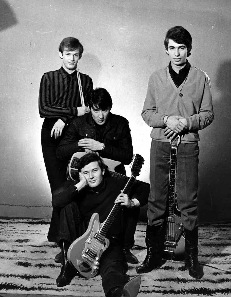 Zespół Czerwone Gitary, założony przez Jerzego Kosselę i Henryka Zomerskiego 3 stycznia 1965 roku. Nz. Jerzy Skrzypczyk, Seweryn Krajewski, Krzysztof Klenczon, Bernard Dornowski Fot. PAP/Ryszard Okoński