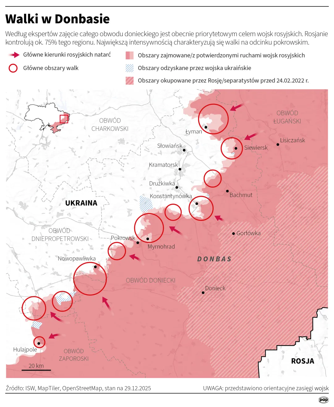 Walki w Donbasie. Autor PAP/	Michał Czernek