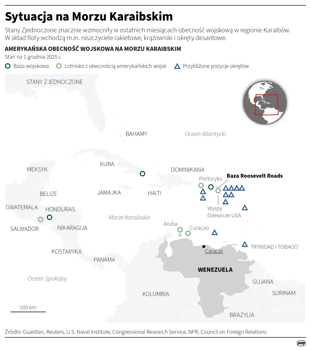 Sytuacja na Morzu Karaibskim. Autor: Michał Czernek