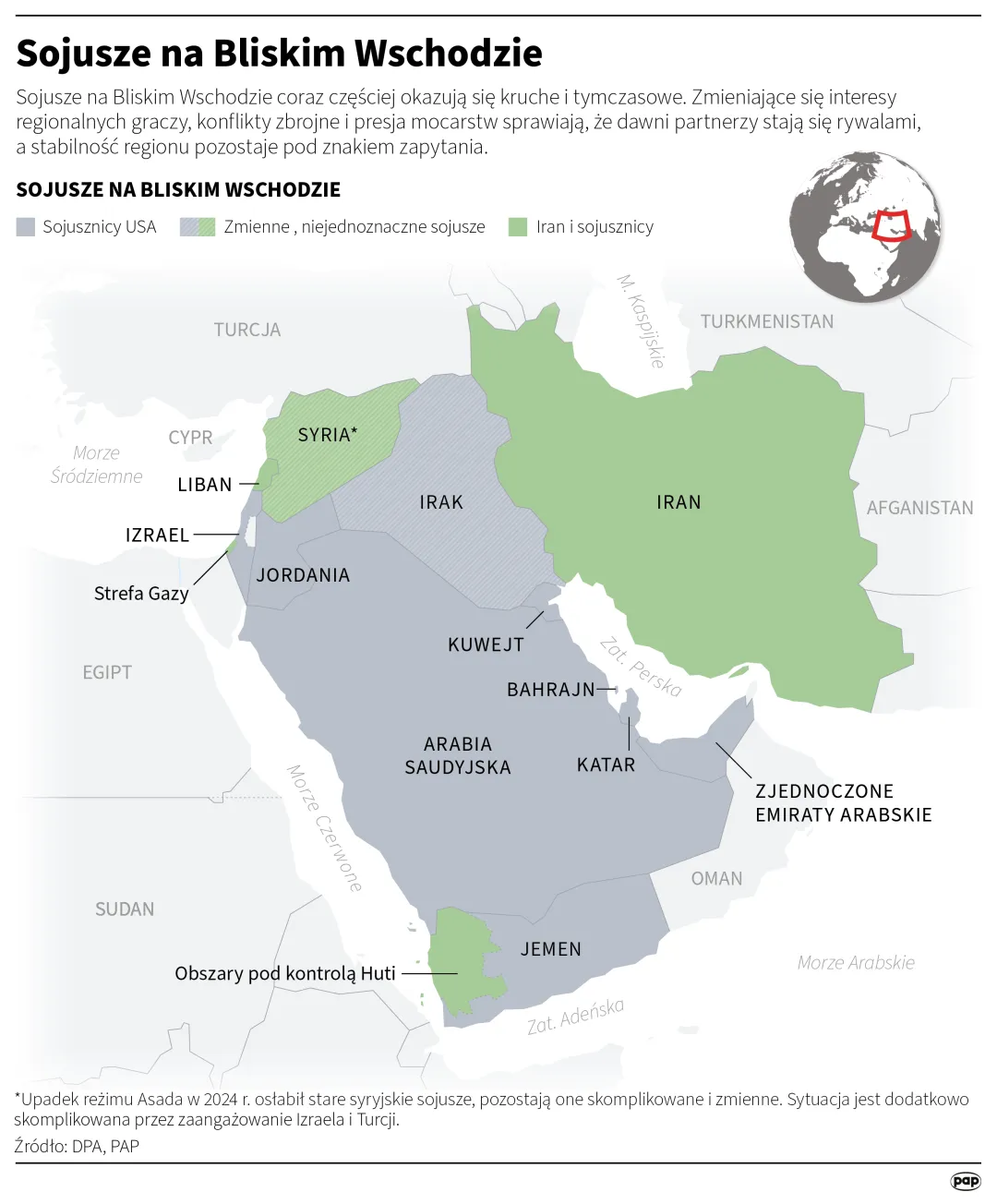Sojusze na Bliskim Wschodzie. Autor: Adam Ziemienowicz