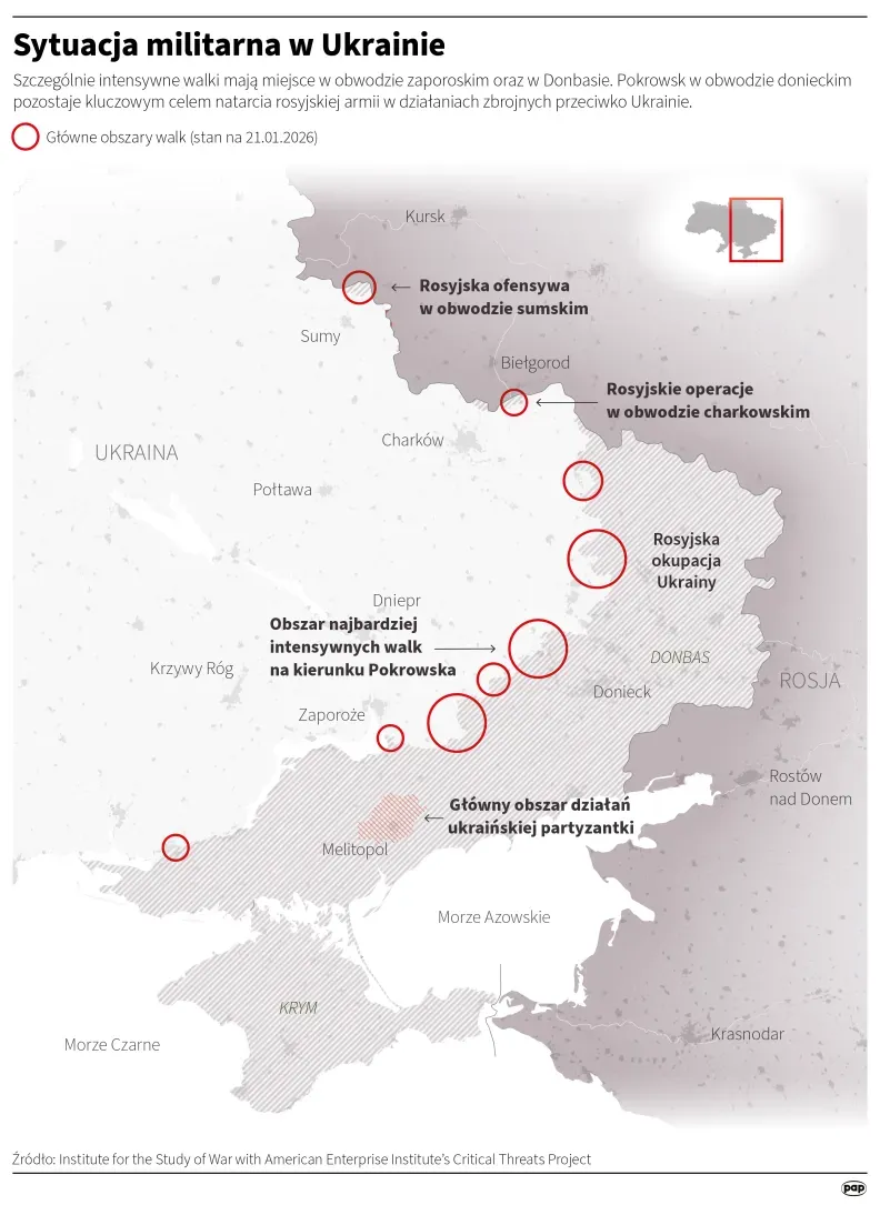 Sytuacja militarna w Ukrainie, autor: PAP/ Michał Czernek