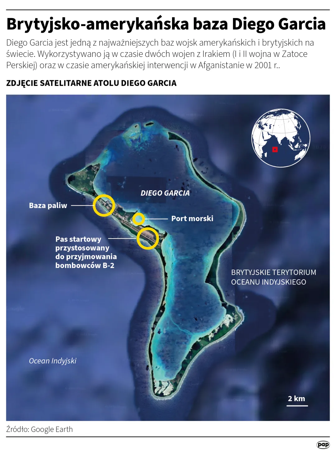 Brytyjsko-amerykańska baza Diego Garcia. Autor: Adam Ziemienowicz