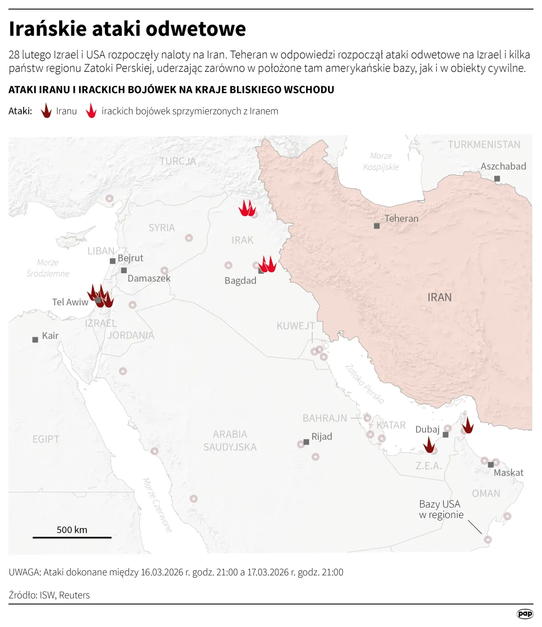 Irańskie ataki odwetowe. Autor: Mateusz Krymski