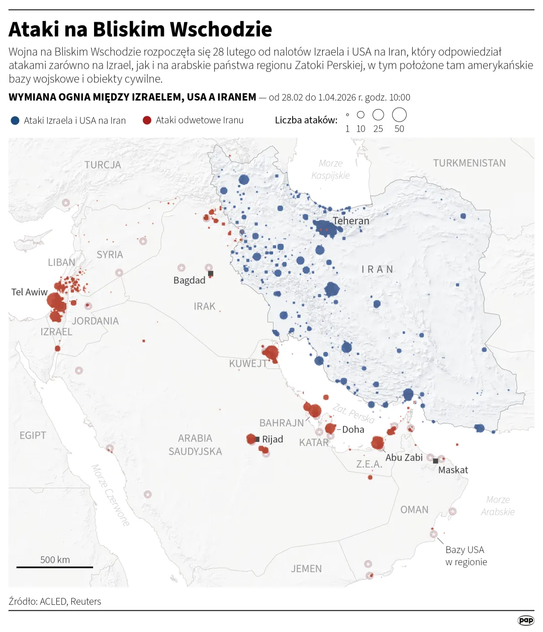 Ataki na Bliskim Wschodzie, autor: PAP/Michał Czernek