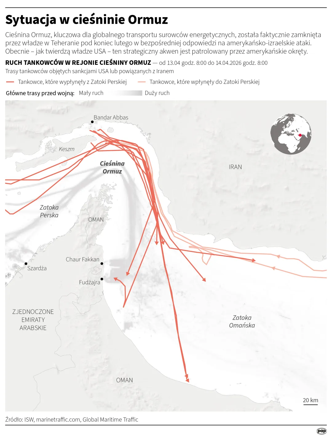 Sytuacja w cieśninie Ormuz. Autor: Michał Czernek