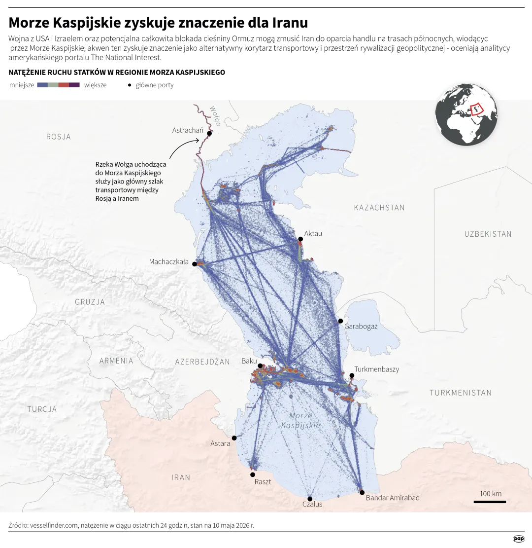 Morze Kaspijskie zyskuje znaczenie dla Iranu. Autor: Adam Ziemienowicz
