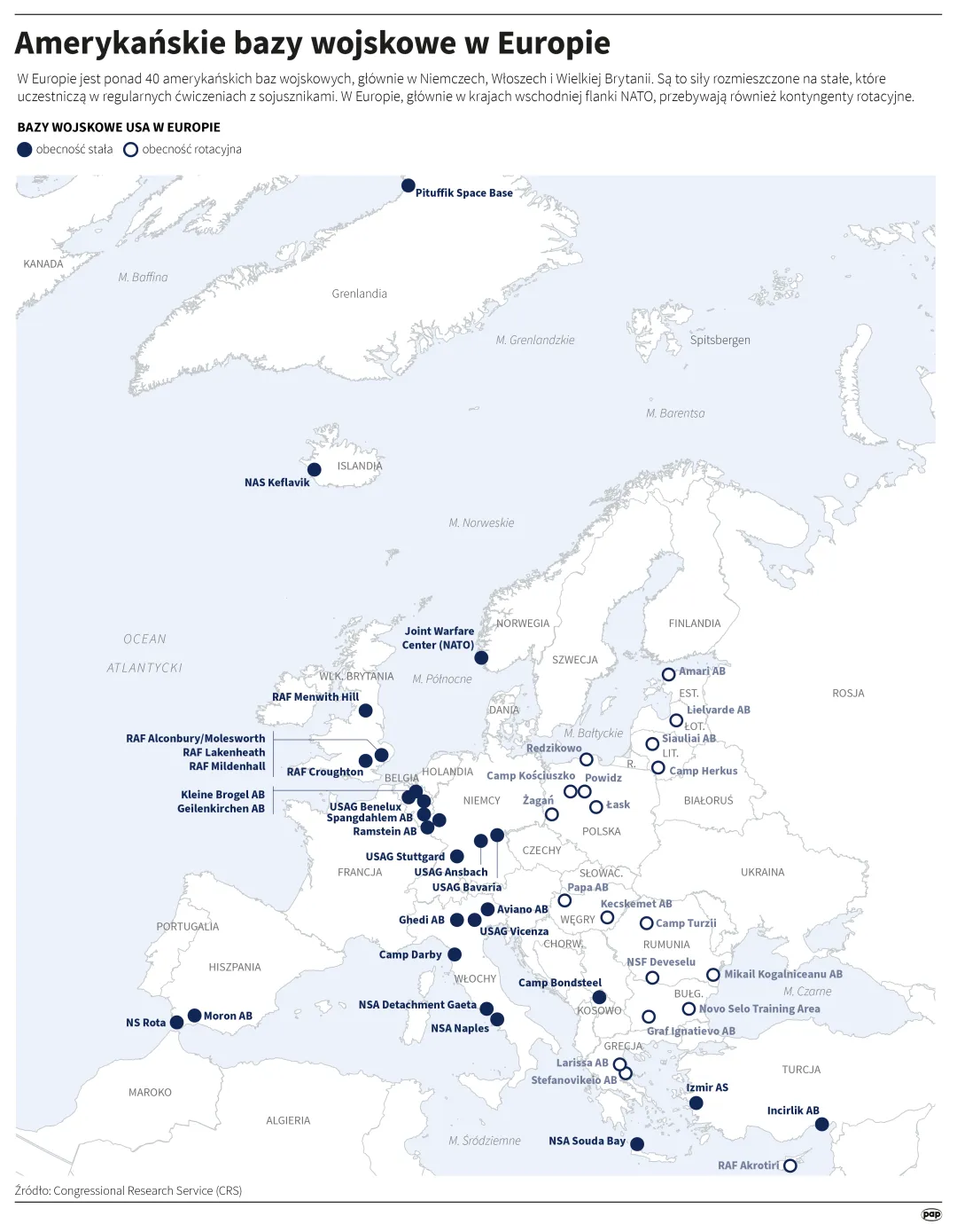 Amerykańskie bazy wojskowe w Europie. Autor: Mateusz Krymski