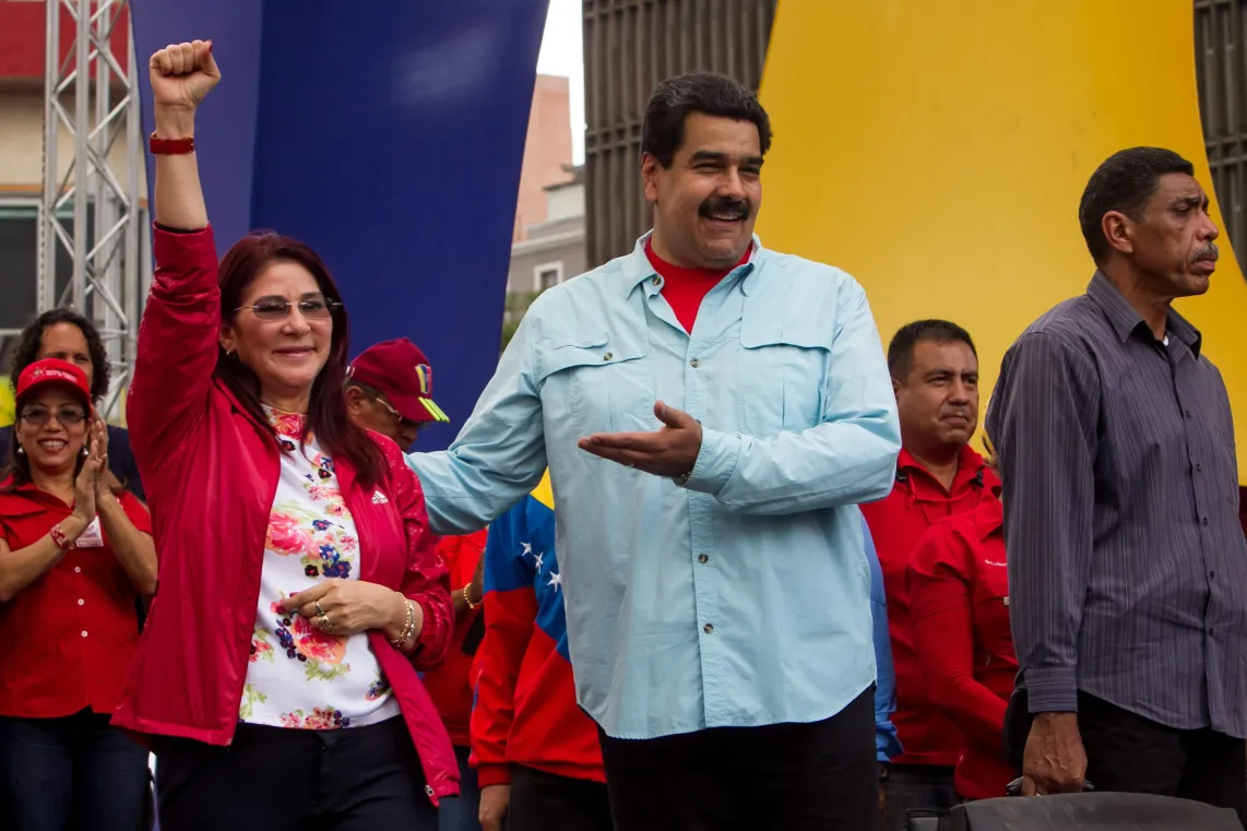 Cilia Flores i Nicolas Maduro Fot. PAP/EPA/MIGUEL GUTIERREZ