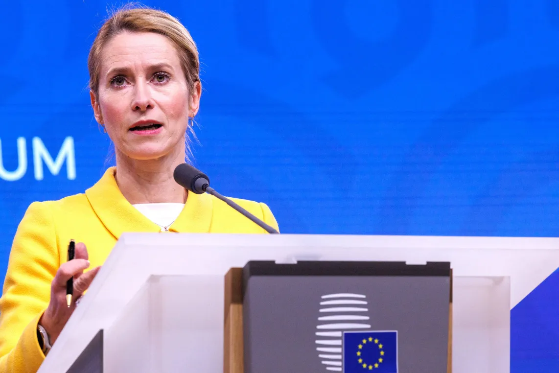 Kaja Kallas. Fot. EPA/OLIVIER MATTHYS