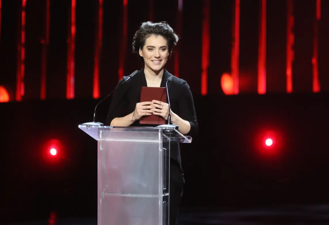 Laureatka Paszportu Polityki 2016 w kategorii "muzyka poważna" dyrygentka Marzena Diakun podczas 24. gali rozdania nagród, w Teatrze Wielkim - Operze Narodowej w Warszawie Fot. PAP/Leszek Szymański