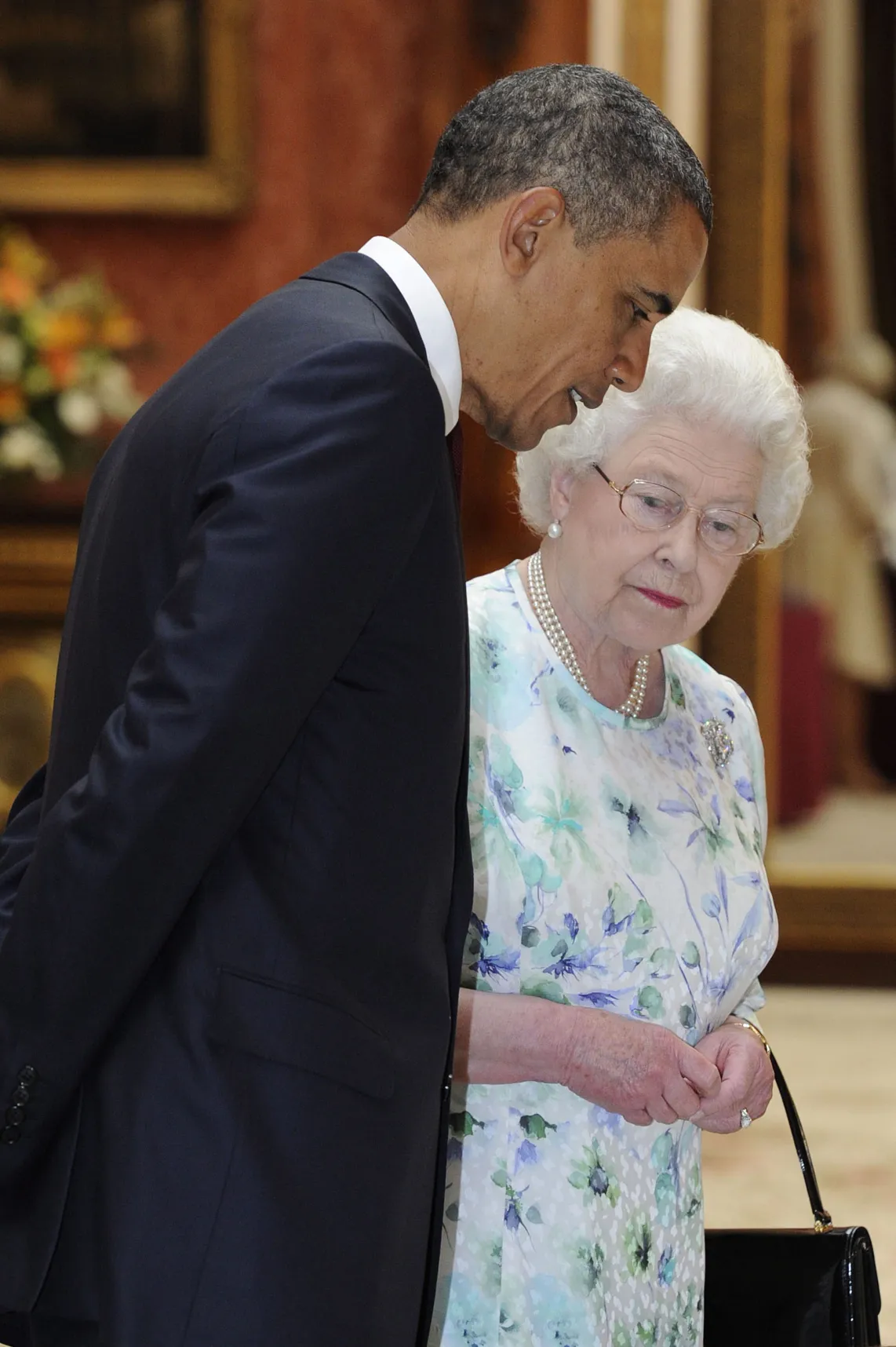 Barack Obama i Elżbieta II. Fot. EPA/STR