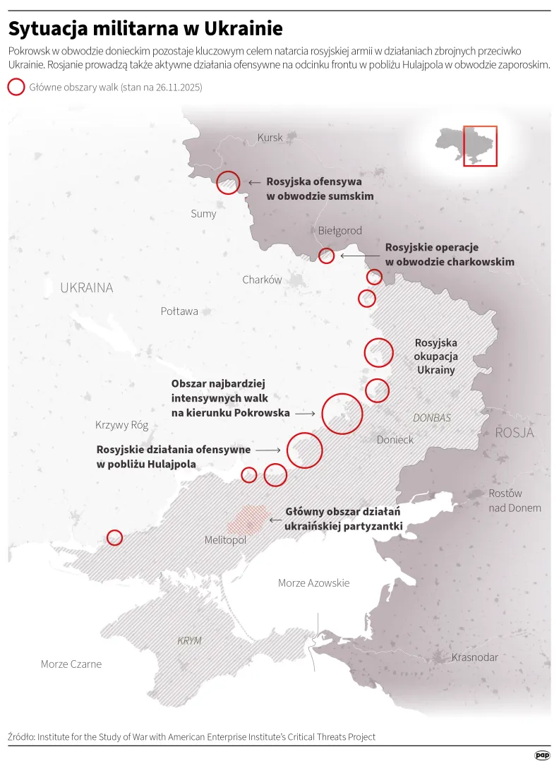 Sytuacja militarna w Ukrainie, autor: PAP/Michał Czernek